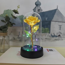 Luminária de Mesa LED Cúpula de Vidro Rosa Luz Decorativa Romântica