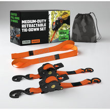 Ratchet Straps Cargo Retractable Tie Down Heavy Duty Hook Set