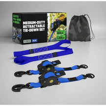 Ratchet Straps Cargo Retractable Tie Down Heavy Duty Hook Set