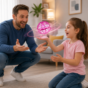 Brinquedo Bola Voadora Recarregável com LED Diversão Interativa