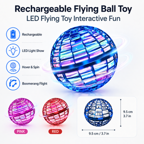 Brinquedo Bola Voadora Recarregável com LED Diversão Interativa