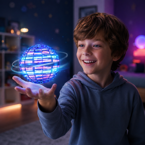 Brinquedo Bola Voadora Recarregável com LED Diversão Interativa