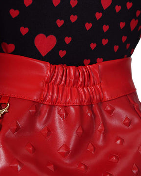 Conjunto de Fantasia de Princesa de 5 Peças com Tema de Coração Vermelho