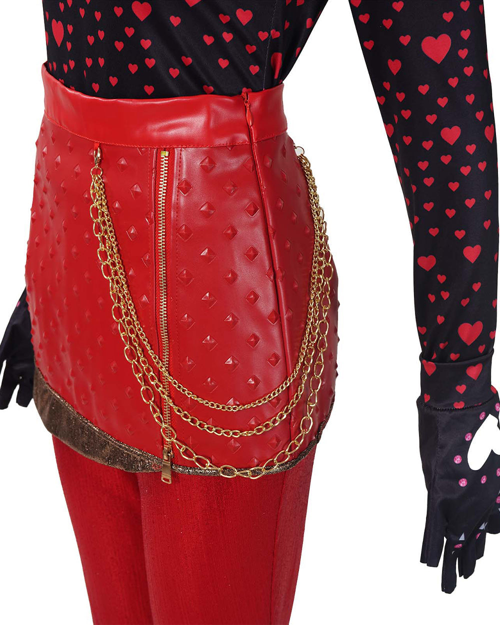 Conjunto de Fantasia de Princesa de 5 Peças com Tema de Coração Vermelho