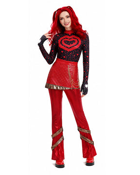Conjunto de Fantasia de Princesa de 5 Peças com Tema de Coração Vermelho
