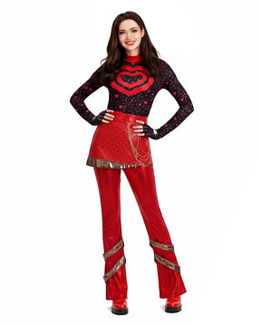 Conjunto de Fantasia de Princesa de 5 Peças com Tema de Coração Vermelho