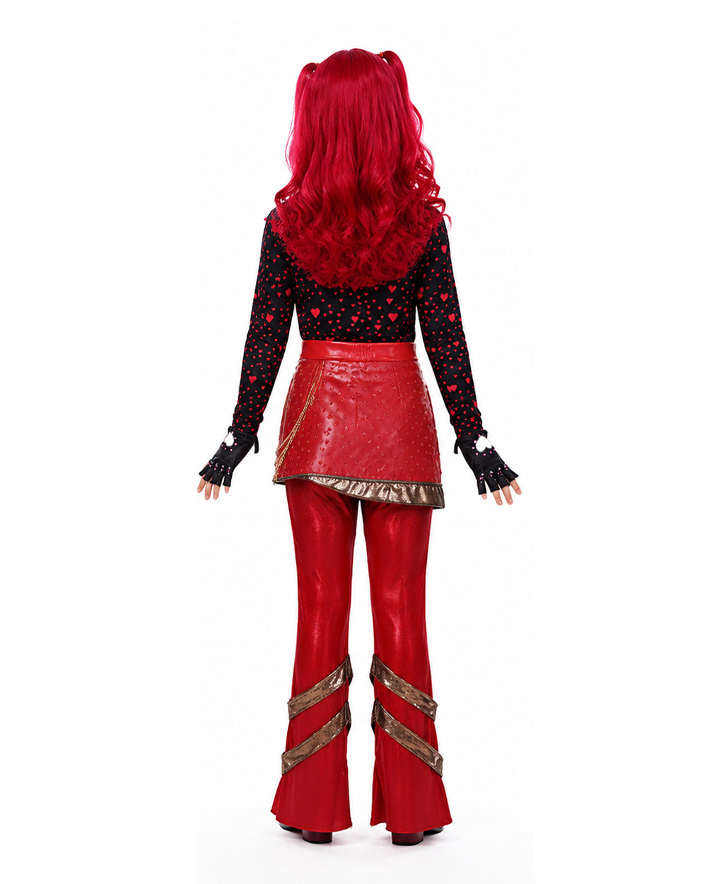Conjunto de Fantasia de Princesa de 5 Peças com Tema de Coração Vermelho