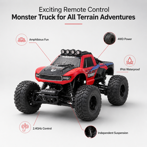 Caminhão Monstro de Controle Remoto Anfíbio para Aventuras em Todos os Terrenos
