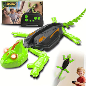 Kids Toy Lizard Remote Control Wall Climbing Robot LED Gecko