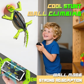 Brinquedo Lagarto Robô de Controle Remoto que Escala Paredes para Crianças Brincarem em Ambientes Internos