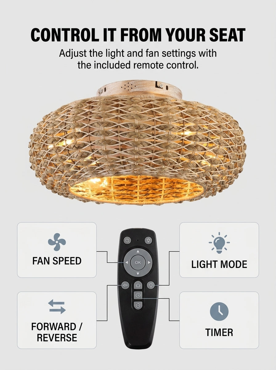 Six speeds. Two directions. One remote.