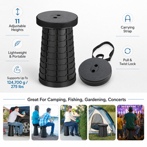 Banco Retrátil de Camping com Design Portátil e Leve