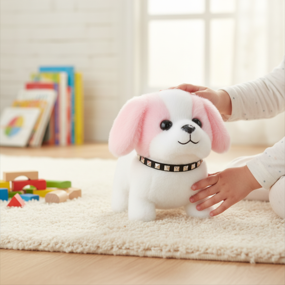 Robot Dog Toy Interactive Plush Puppy Motion Barking Figure