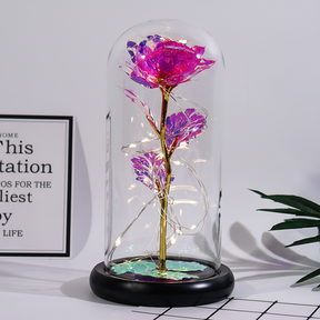 Presente de Dia das Mães: Rosa em Cúpula de Vidro para Decoração