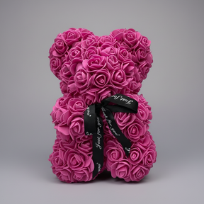 Urso de Rosas Presente de Dia das Mães Decoração de Urso de Flores Artificiais
