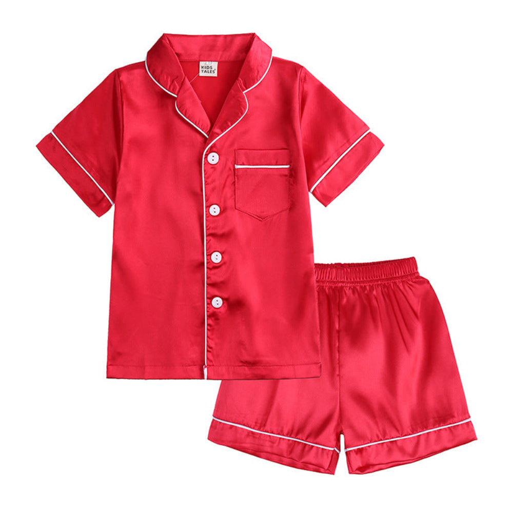 Conjunto de Pijama Infantil com Camisa de Botão e Calça