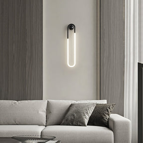 Modern LED Wall Light | Brass & Black Minimalist Wall Lamp