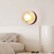 Luminária de Parede Wabi-Sabi em Pedra | Design Moderno de Textura Natural