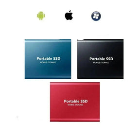 SSD Externo Portátil – Transferência USB-C de Alta Velocidade e Compacto