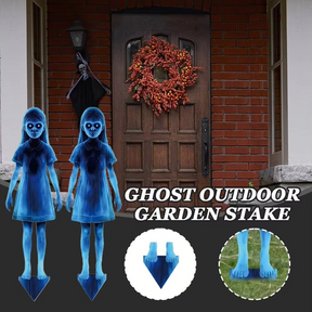 Lighted Metal Ghost Yard Stakes