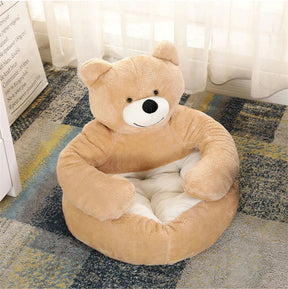 Cama de Pelúcia para Cães de Inverno em Formato de Urso