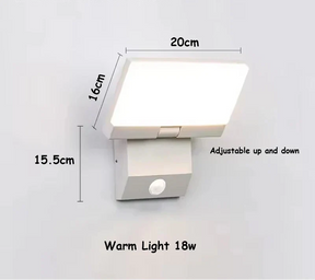 Foldable Outdoor Wall Light – IP65 LED with Motion Sensor Option