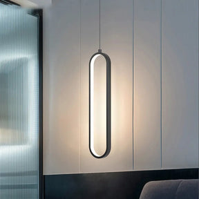 Luminária Pendente de LED Minimalista Moderna | Lâmpada Suspensa Dourada e Preta para Quartos, Salas de Jantar e Estar