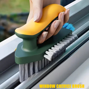 Conjunto de 2 Escovas para Limpeza de Rejunte – 4 em 1 para Pisos e Vidros