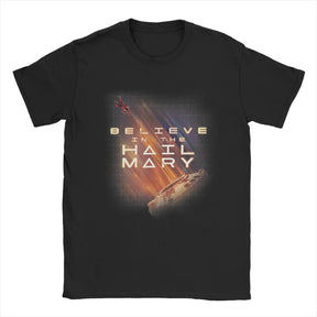 Camiseta com Estampa Divertida de Espaço Projeto Rocky Camiseta Casual