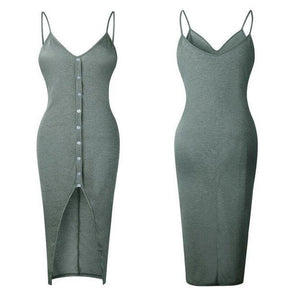 Vestido tomara que caia com botões