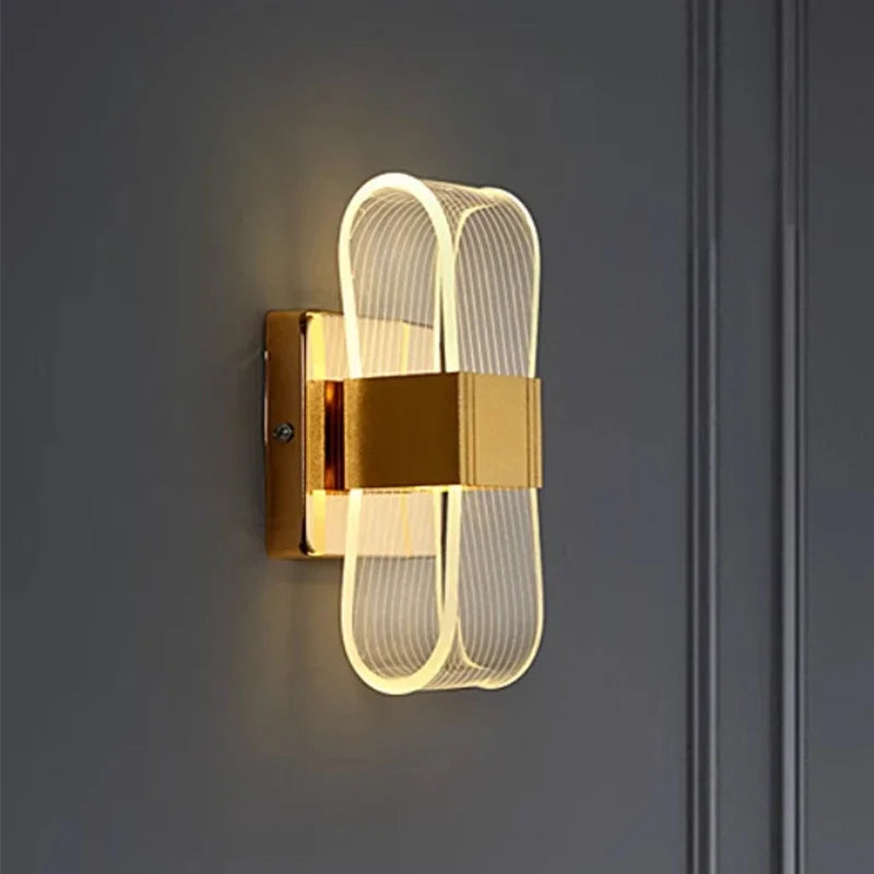 Luminária de Parede LED de Luxo Nórdico | Luz Decorativa Moderna de Alumínio