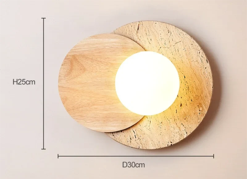 Luminária de Parede Wabi-Sabi em Pedra | Design Moderno de Textura Natural
