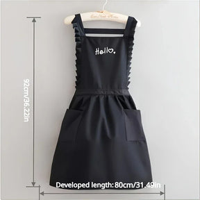 Avental Floral Impermeável – Uniforme de Trabalho Estilo Princesa