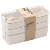 Marmita Bento com 3 Compartimentos – Fibra de Trigo 900 ml