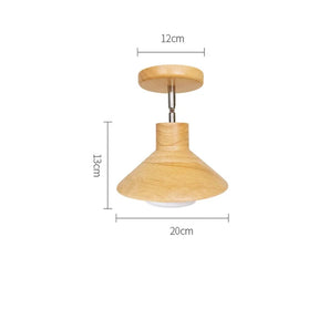 Luminária de Teto NordicWood | Design em Cone de Madeira Natural