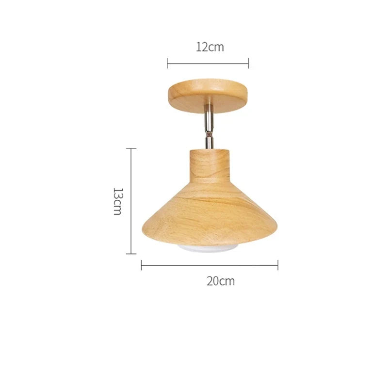 Luminária de Teto NordicWood | Design em Cone de Madeira Natural