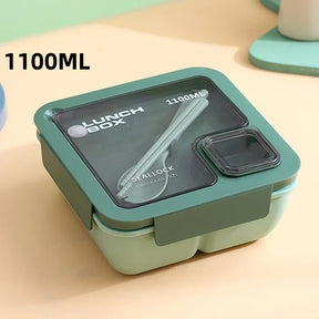 Lancheira BentoGo | Bento Portátil à Prova de Vazamentos com Talheres – Pode ir ao Micro-ondas e Lava-louças