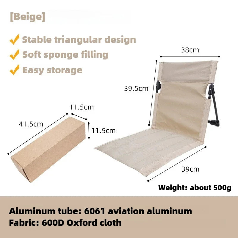 Cadeira de Camping Dobrável Ultraleve – Assento Acolchoado e Conforto Portátil para Atividades ao Ar Livre