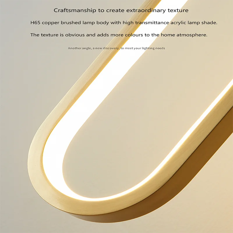 Luminária Pendente de LED Minimalista Moderna | Lâmpada Suspensa Dourada e Preta para Quartos, Salas de Jantar e Estar