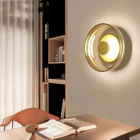 Arandela de Parede LED de Vidro Nórdico | Luminária de Parede Decorativa Redonda Moderna