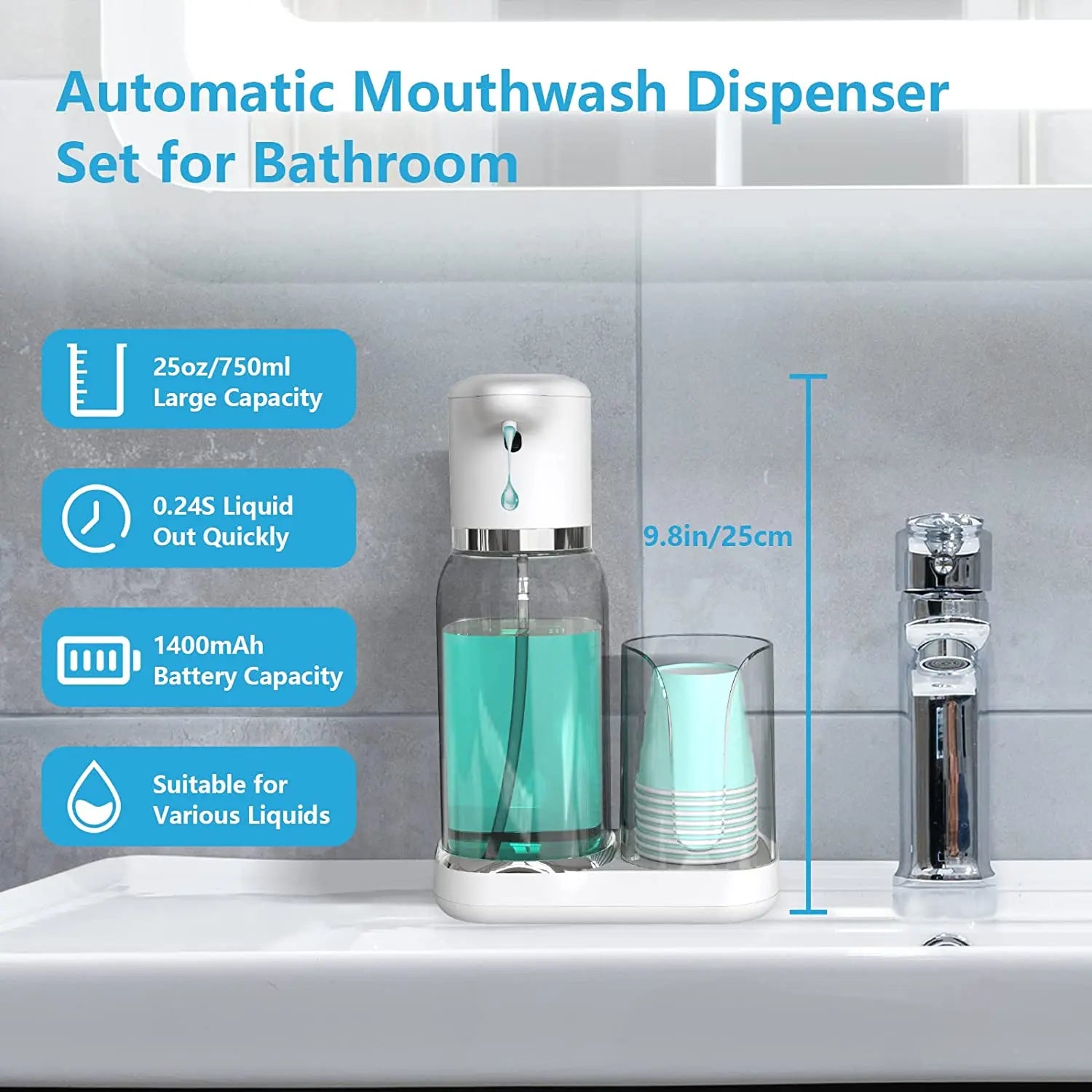 Dispensador Automático de Enxaguante Bucal