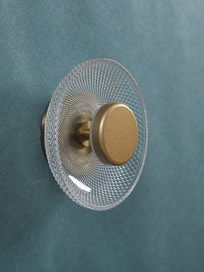 Arandela de Vidro Colorido Moderno | Luminária de Disco LED Texturizada