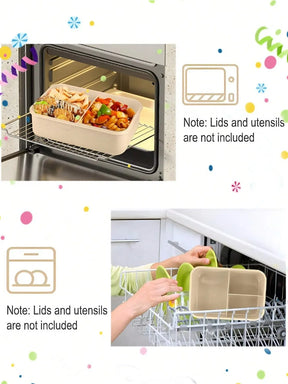 Bento Lunch Box with Utensils – 4 Compartments & Leak-Proof