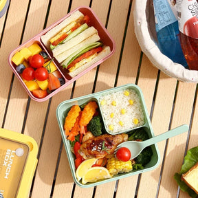 Lancheira BentoGo | Bento Portátil à Prova de Vazamentos com Talheres – Pode ir ao Micro-ondas e Lava-louças