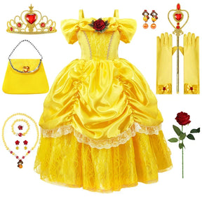 Conjunto de Fantasia de Princesa com Acessórios para Meninas