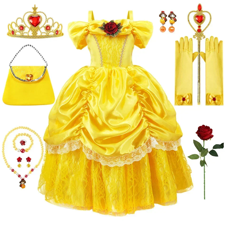 Conjunto de Fantasia de Princesa com Acessórios para Meninas