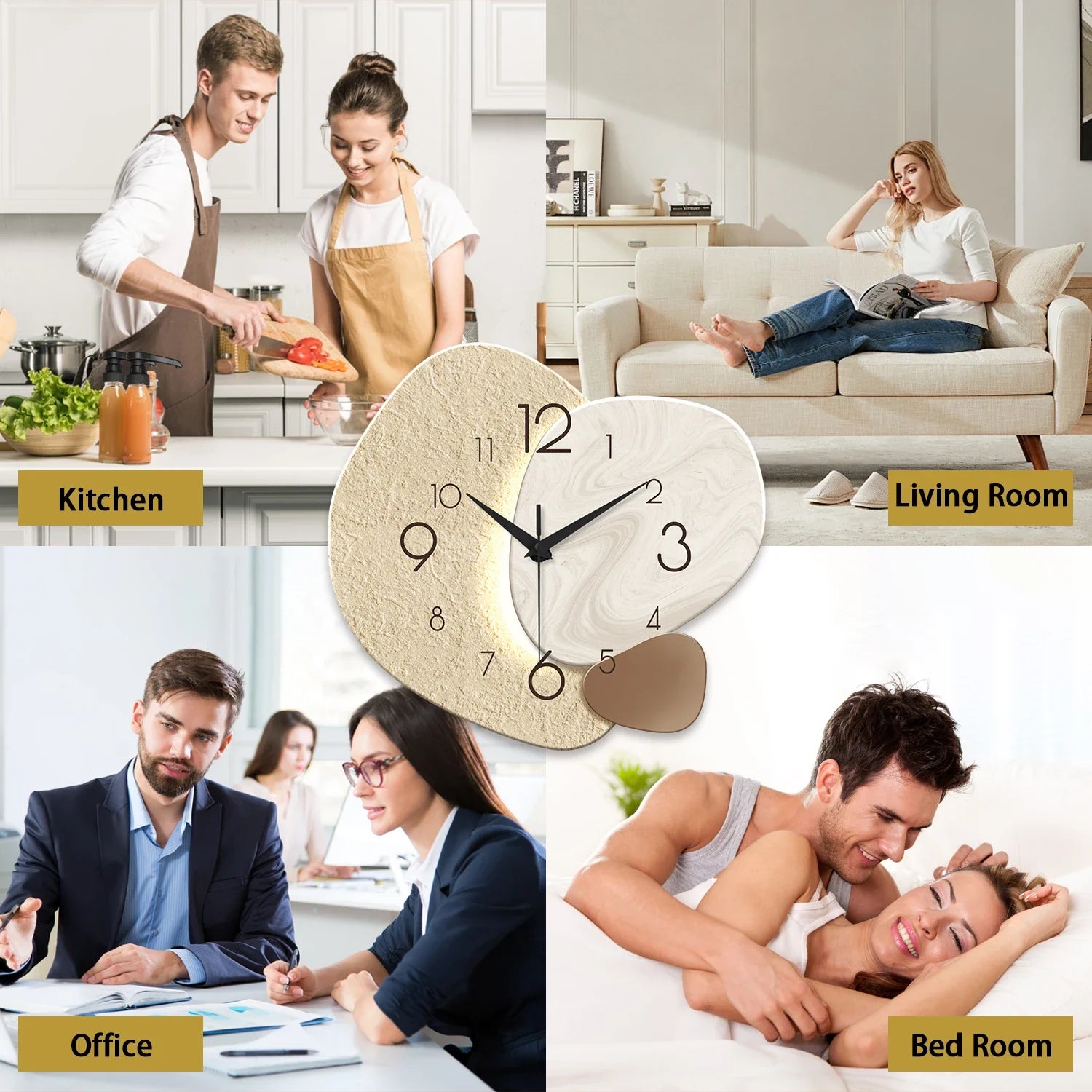 Modern Wall Clock – Silent Quartz Design