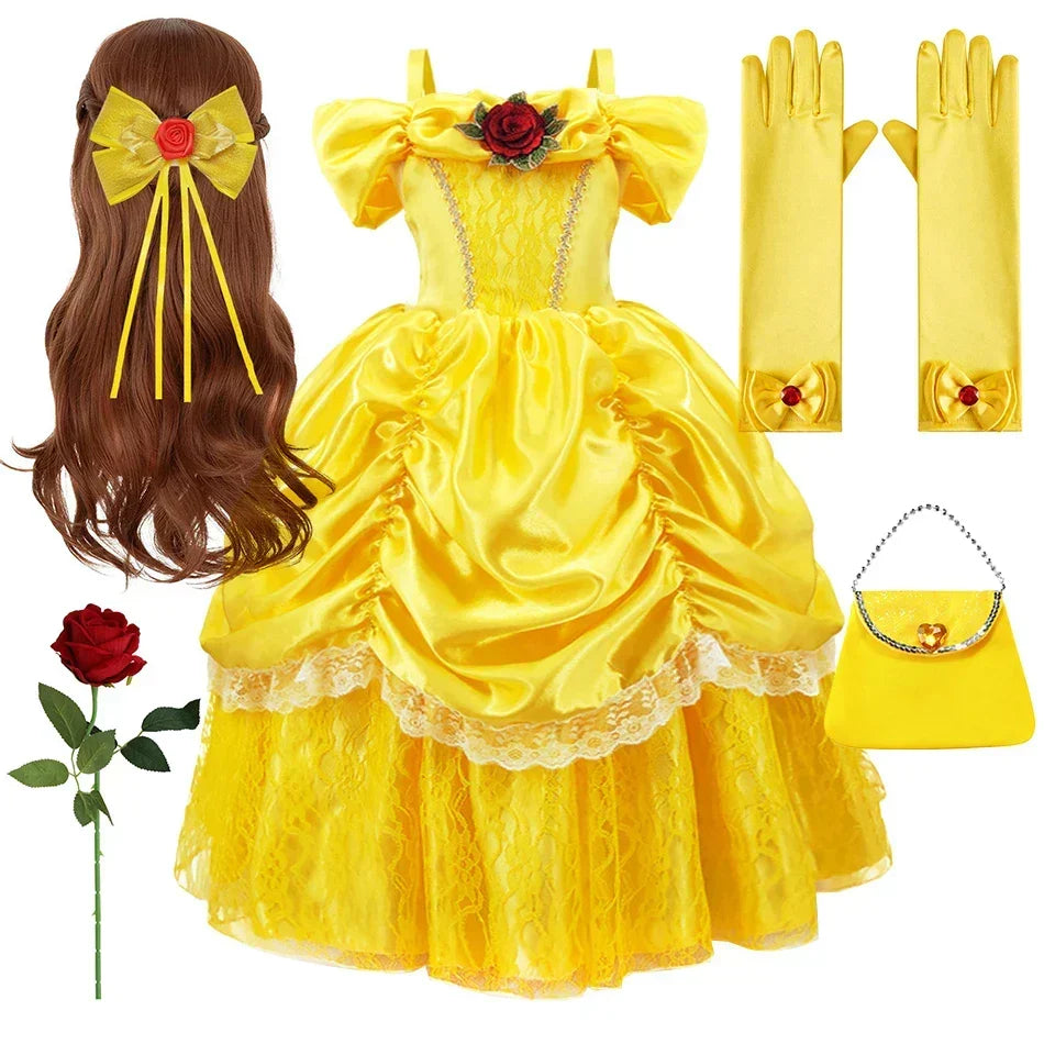 Conjunto de Fantasia de Princesa com Acessórios para Meninas