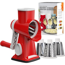 Ralador de Queijo Rotativo – 3 Lâminas Intercambiáveis e Fácil Limpeza