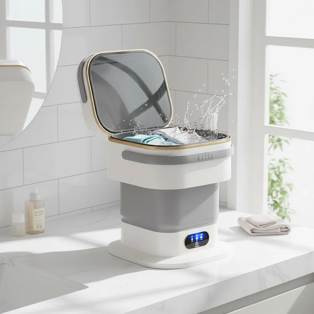 Máquina de Lavar Portátil Mini Dobrável Compacta
